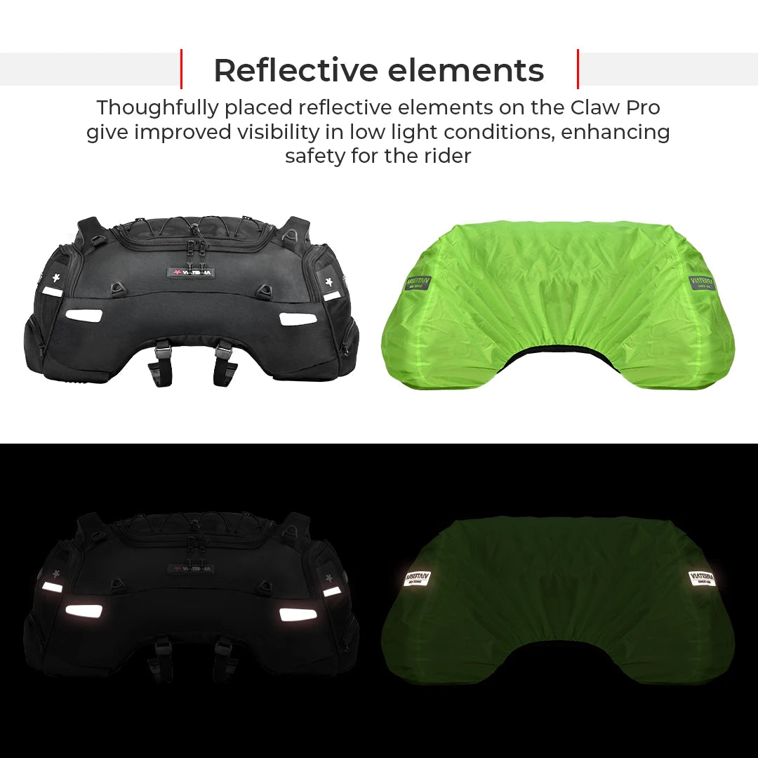 Motorcycle sports touring waterproof universal 64L black tail bag