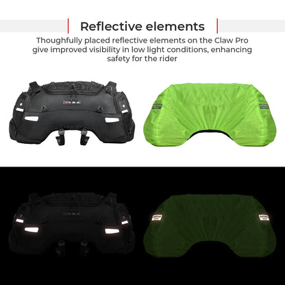 Motorcycle sports touring waterproof universal 64L black tail bag