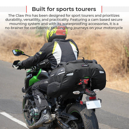 Motorcycle sports touring waterproof universal 64L black tail bag