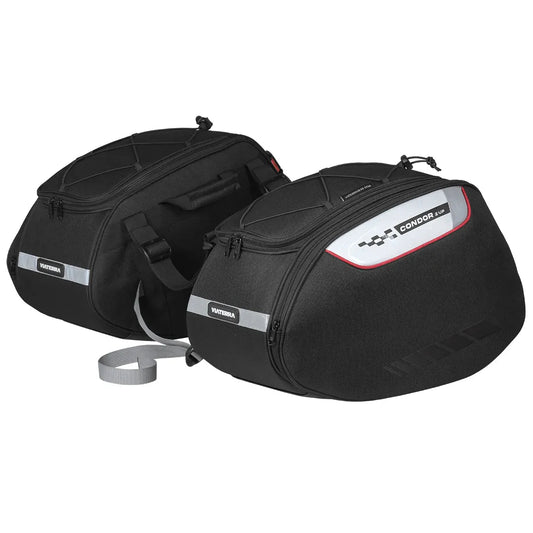 Motorcycle 64L black saddle luggage bags waterproof 