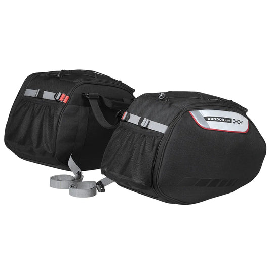 Motorcycle 64L black saddle luggage bags waterproof 