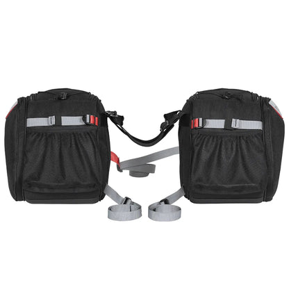 Motorcycle 64L black saddle luggage bags waterproof 