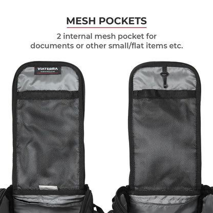 Motorcycle 64L black saddle luggage bags waterproof 