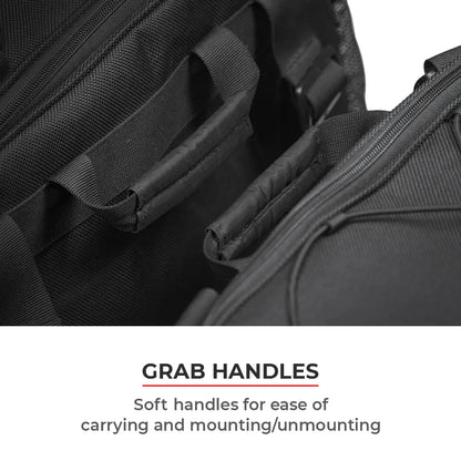 Motorcycle 64L black saddle luggage bags waterproof 