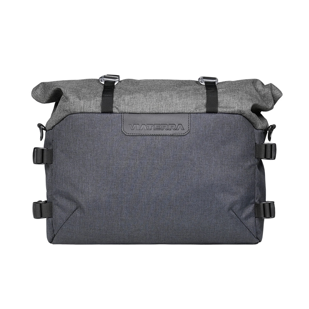 Motorcycle saddle bag 38L blue and silver made for triumph speed 400
