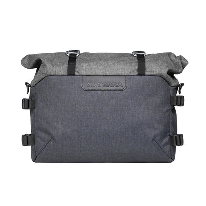 Motorcycle saddle bag 38L blue and silver made for triumph speed 400