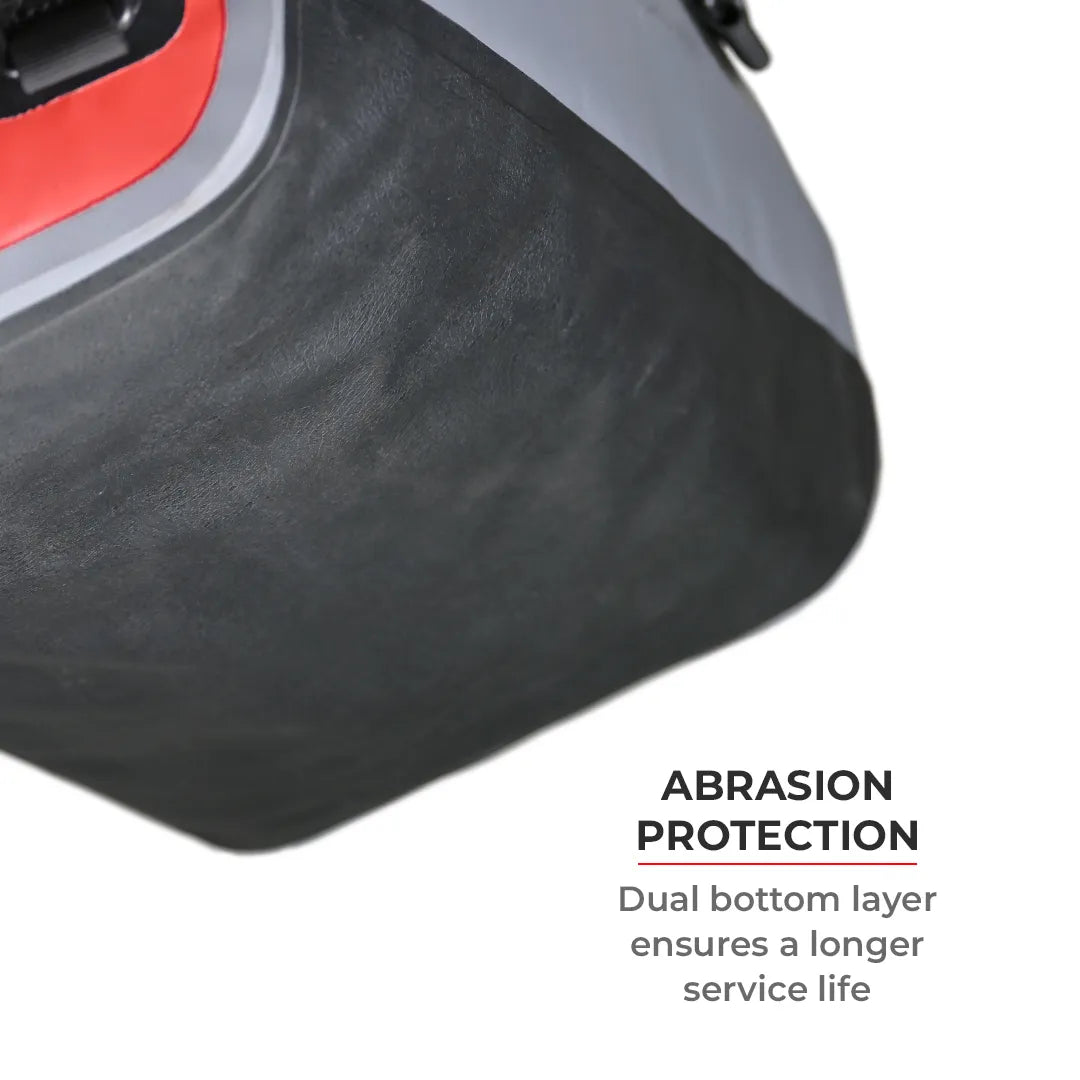Motorcycle orange & grey waterproof drybag tailbag