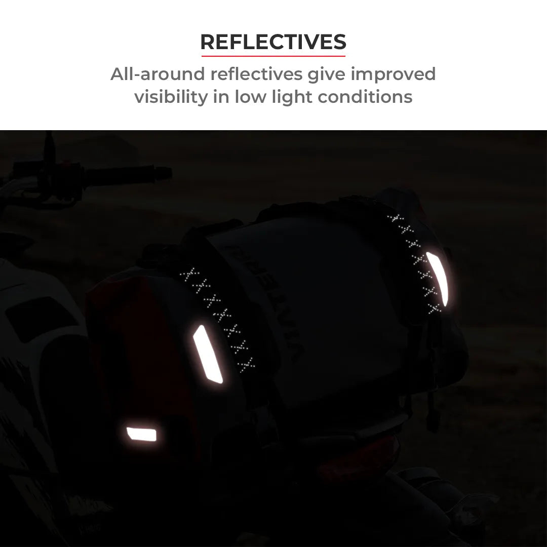 Motorcycle orange & grey waterproof drybag tailbag