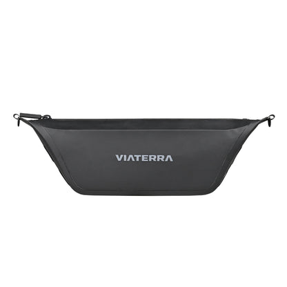 Motorcycle black waterproof handlebar bag for rough rides and adventure trips