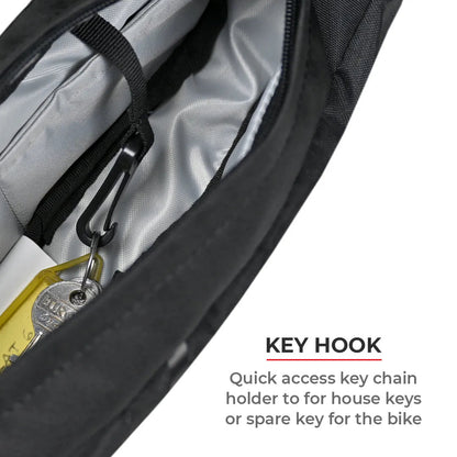 Motorcycle black  handlebar trailpack 