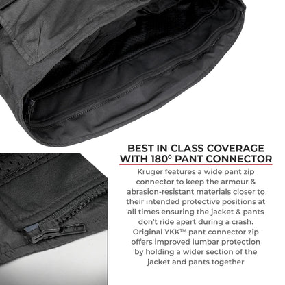 Motorcycle touring jacket black with reflectives weather protect