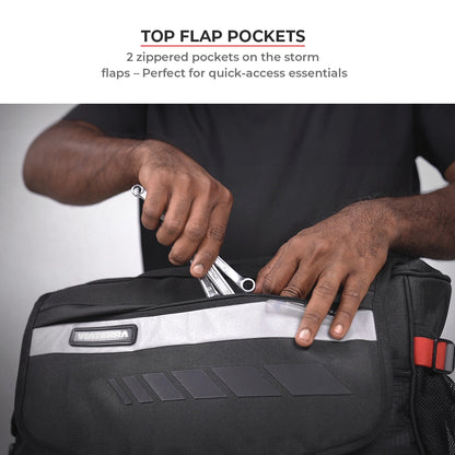 Motorcycle saddle bag 52L waterproof black 