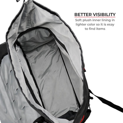 Motorcycle saddle bag 52L waterproof black 