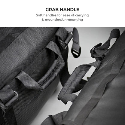 Motorcycle saddle bag 52L waterproof black 