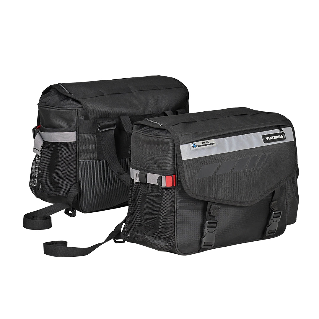 Motorcycle saddle bag 52L waterproof black 