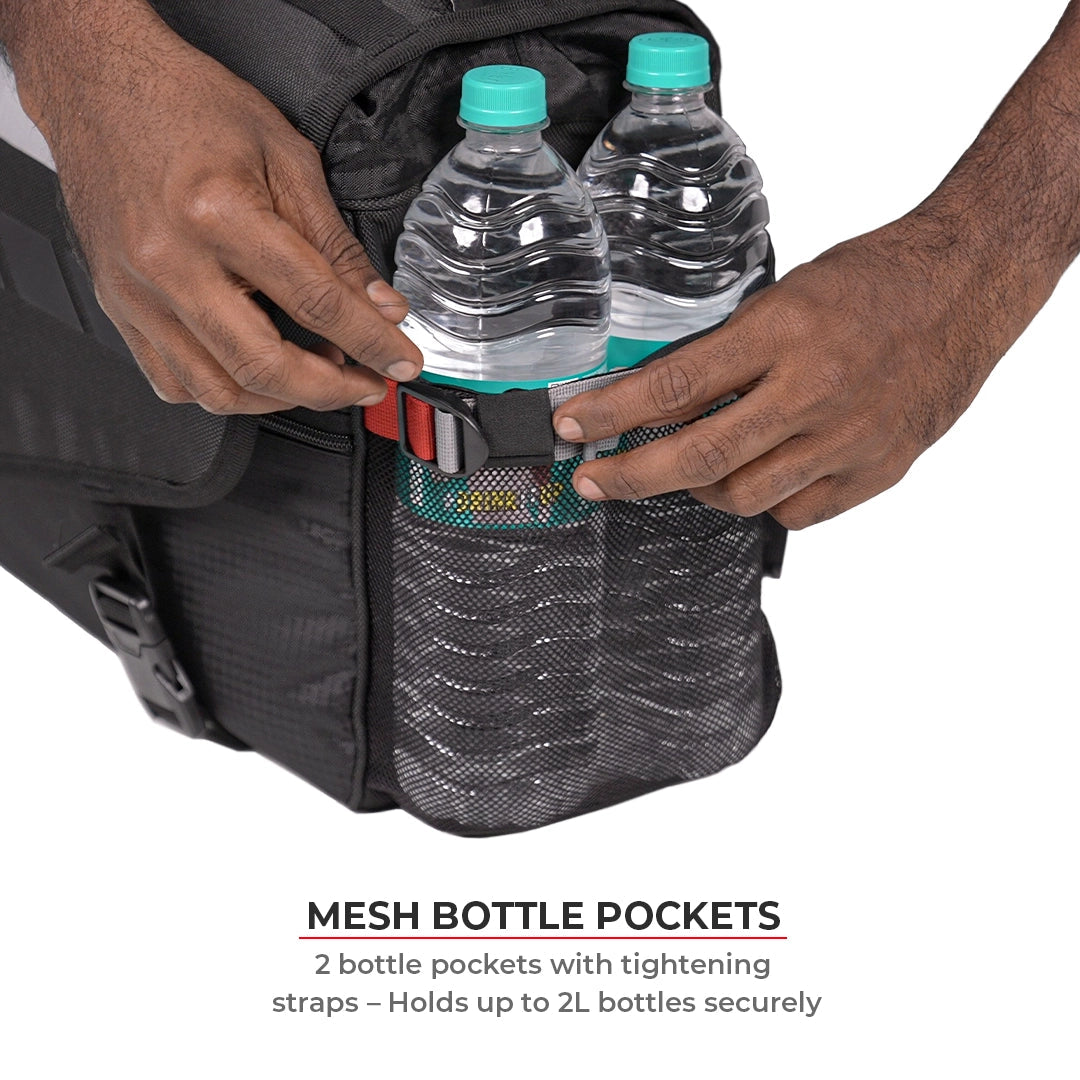 Motorcycle saddle bag 52L waterproof black 