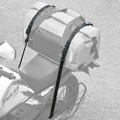 Motorcycle luggage tying quick release reflective black bungee strap