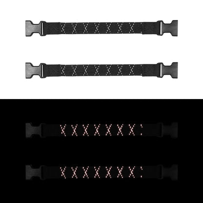 Motorcycle luggage tying quick release reflective black bungee strap