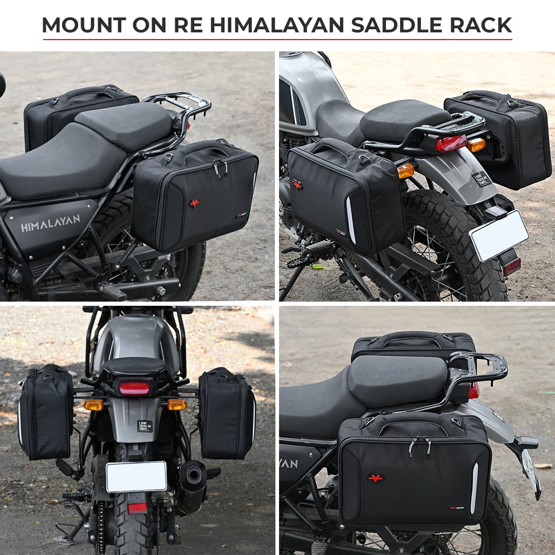 Motorcycle 30L black saddle bag 