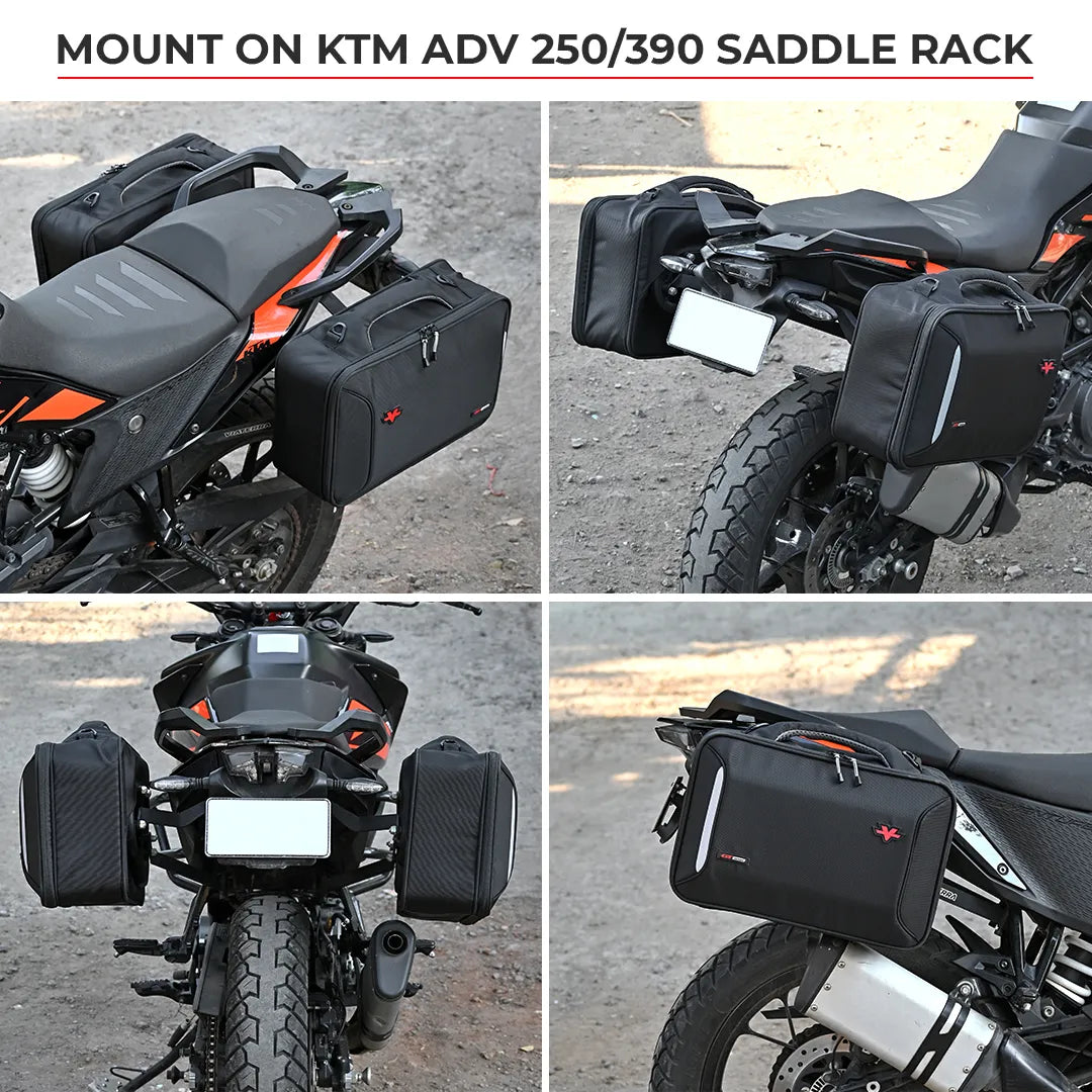 Motorcycle 30L black saddle bag 