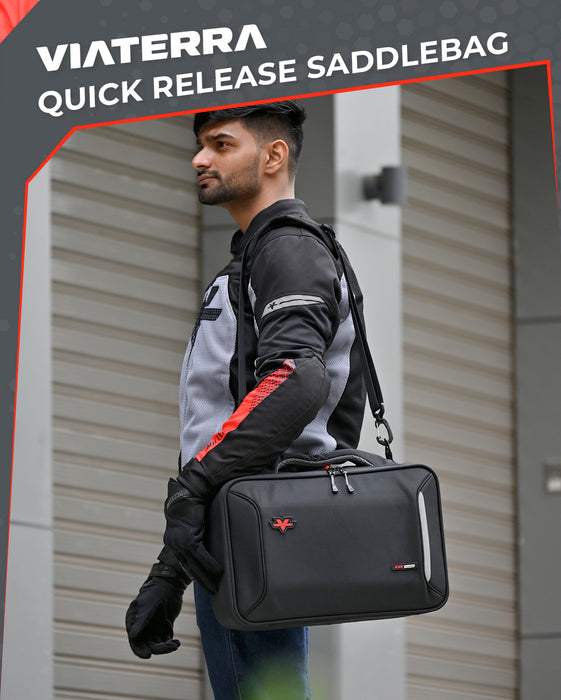Motorcycle 30L black saddle bag 