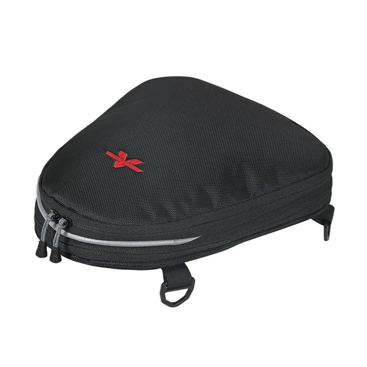 Motorcycle pillion seat and tail bag black expandable waterproof 12L