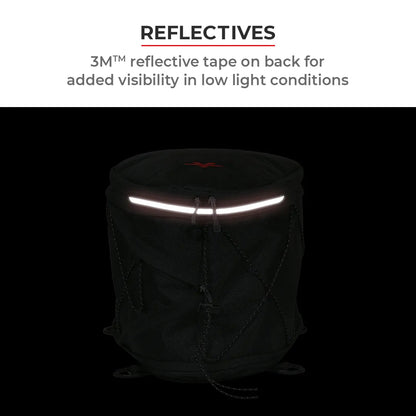 Motorcycle pillion seat and tail bag black expandable waterproof 12L