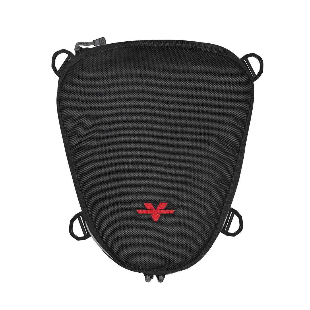 Motorcycle pillion seat and tail bag black expandable waterproof 12L