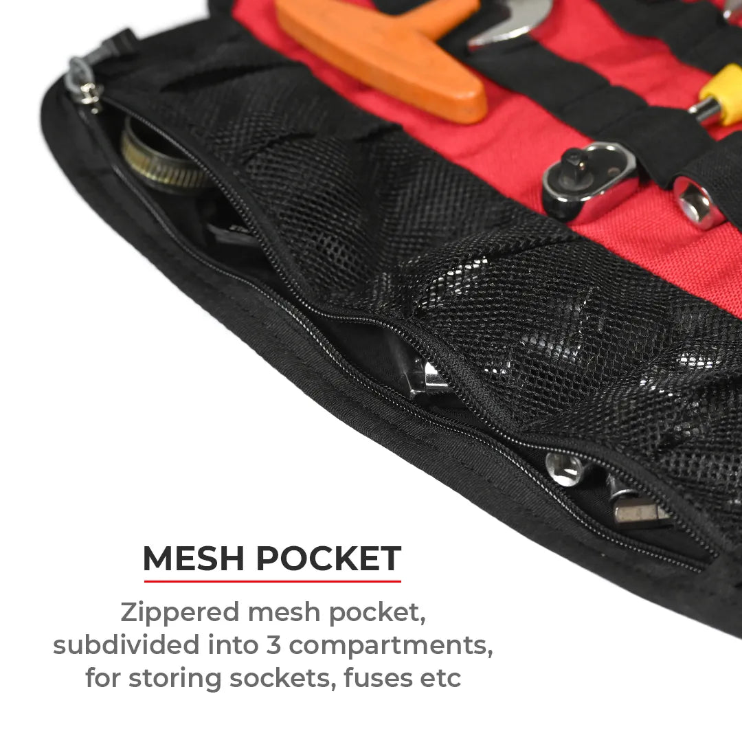 Motorcycle black tool storage pack bag 