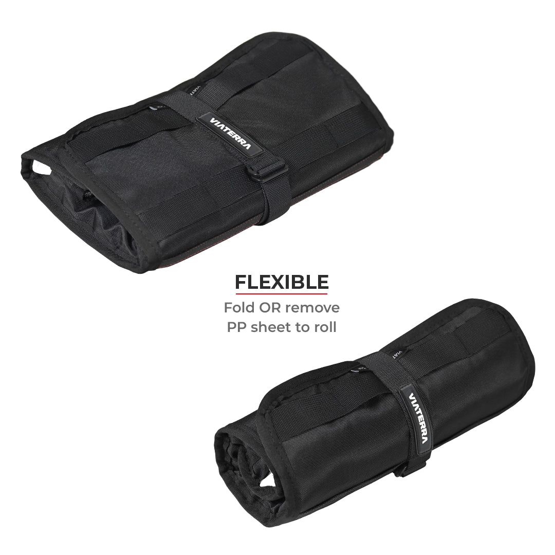 Motorcycle black tool storage pack bag 