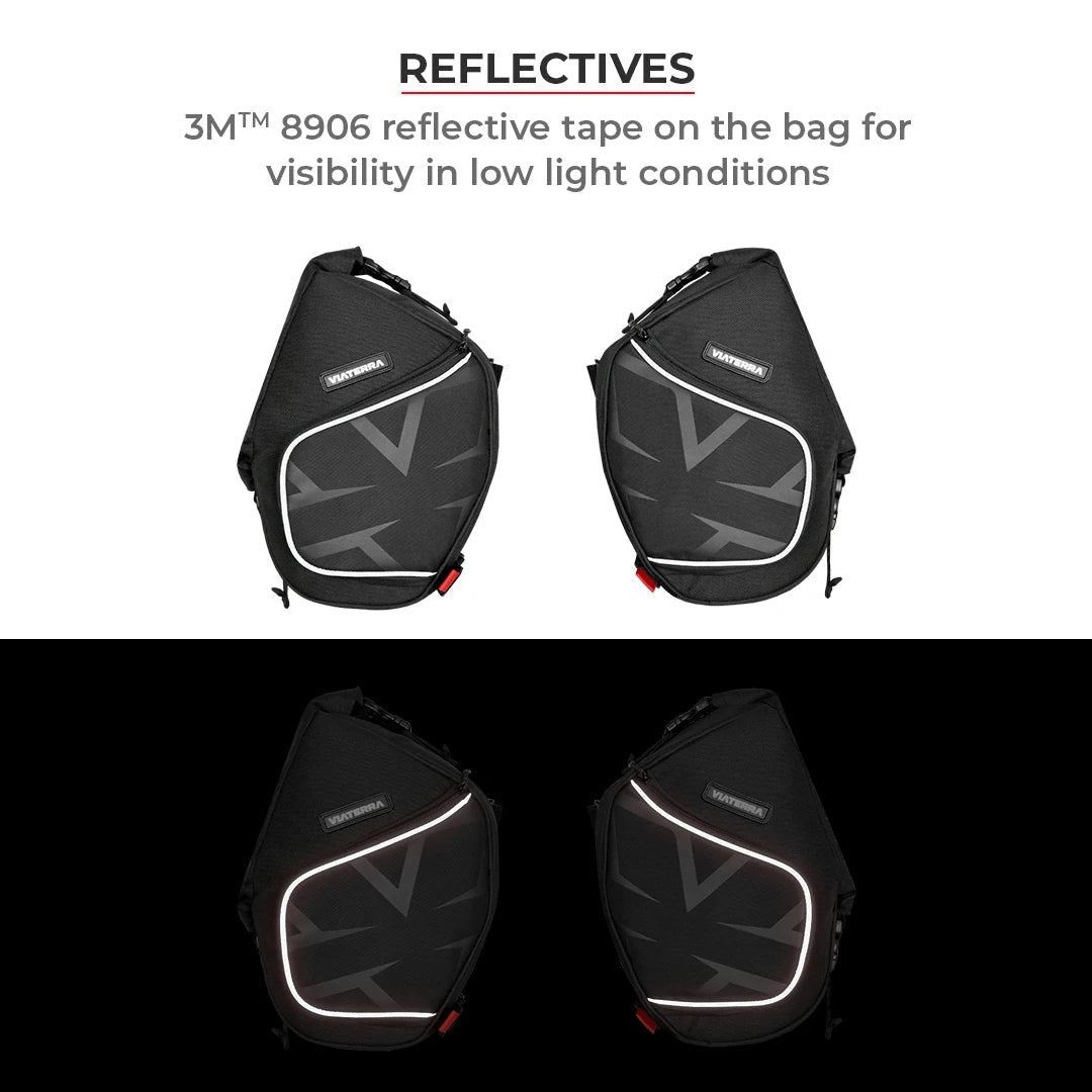 Motorcycle off road trail pack black waterproof for himalayan 450