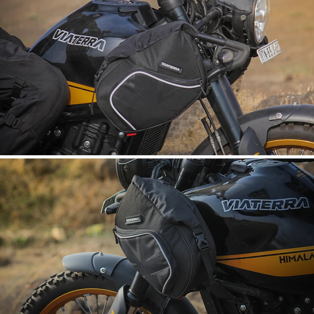 Motorcycle off road trail pack black waterproof for himalayan 450