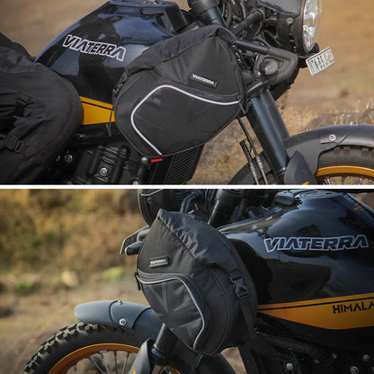 Motorcycle off road trail pack black waterproof for himalayan 450