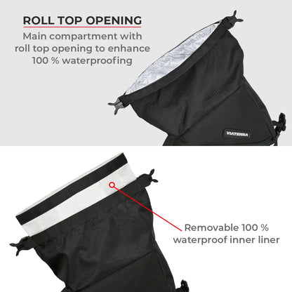 Motorcycle off road trail pack black waterproof for himalayan 450