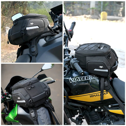 Motorcycle tank bag black 12L
