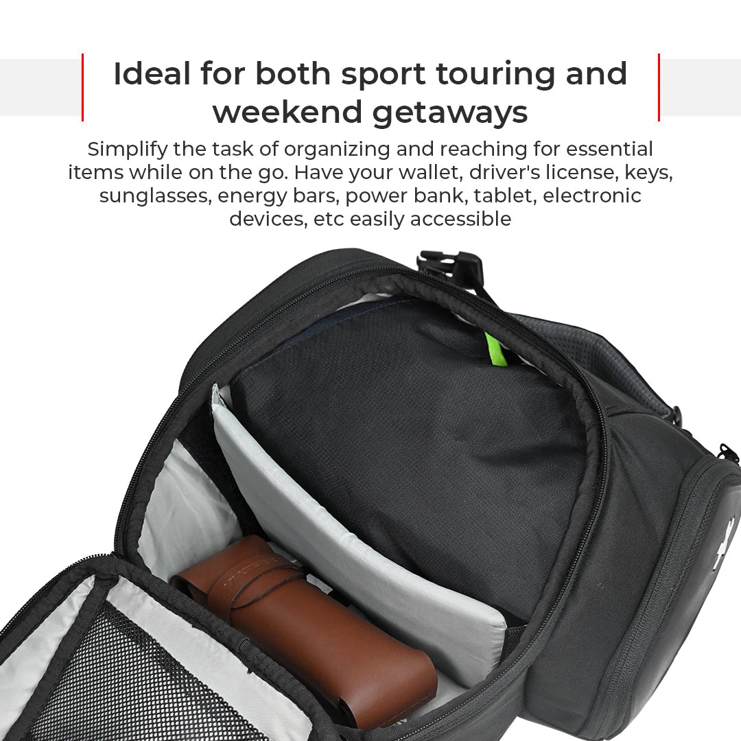 Motorcycle tank bag black 12L