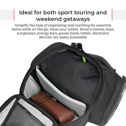 Motorcycle tank bag black 12L