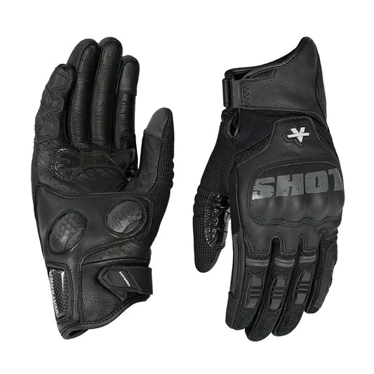 Motorcycle semi gauntlet hybrid gloves black - urban / knox sps / scaphoid protect