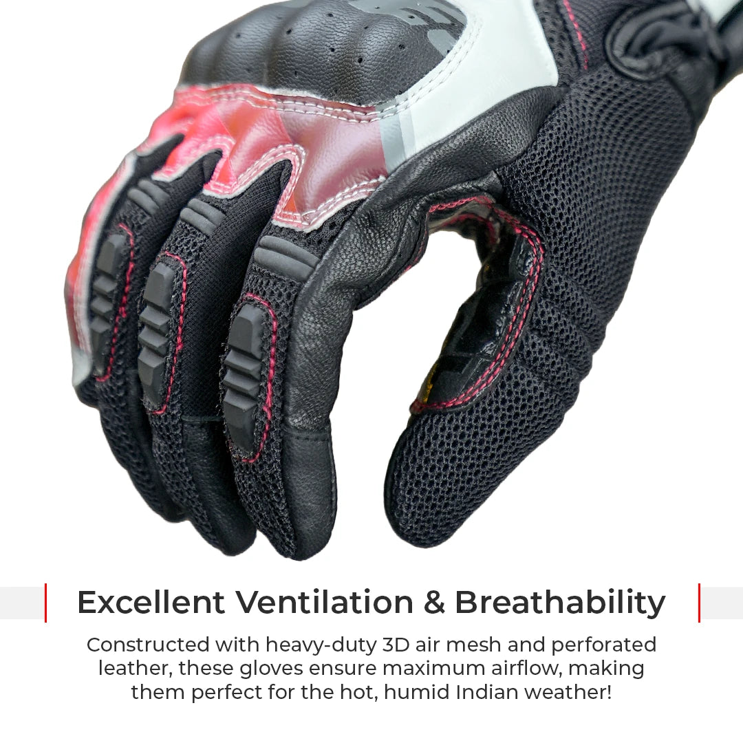 Motorcycle semi gauntlet hybrid gloves black - urban / knox sps / scaphoid protect