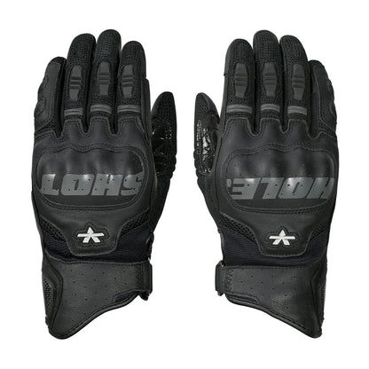 Motorcycle semi gauntlet hybrid gloves black - urban / knox sps / scaphoid protect