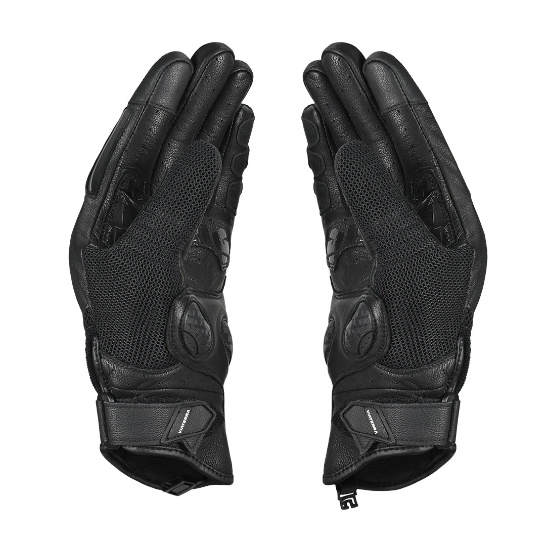 Motorcycle semi gauntlet hybrid gloves black - urban / knox sps / scaphoid protect