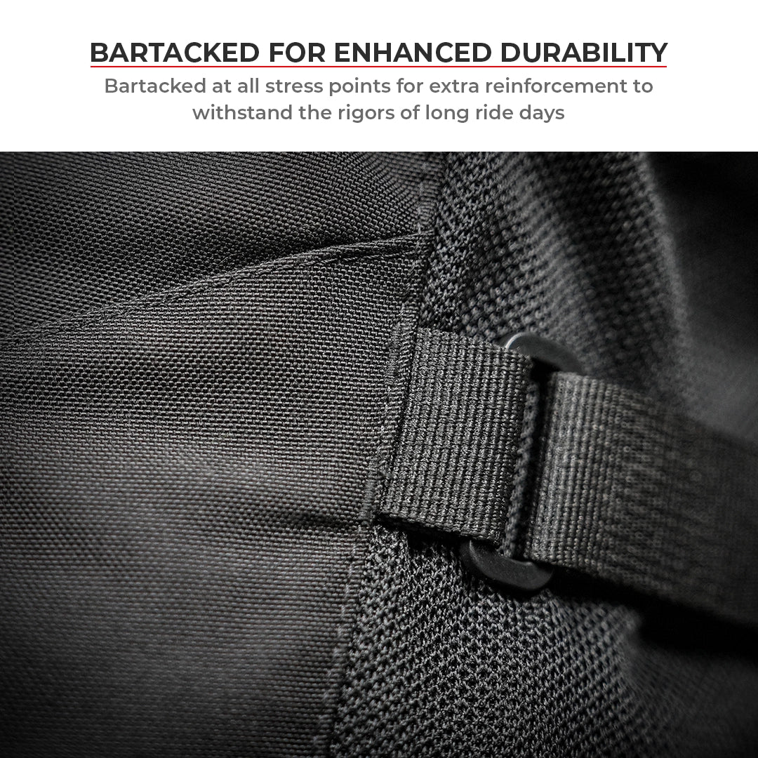 Motorcycle riding pants black - cordura, mesh, ripstop 