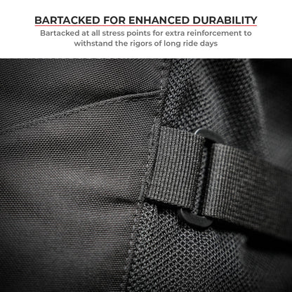 Motorcycle riding pants black - cordura, mesh, ripstop 