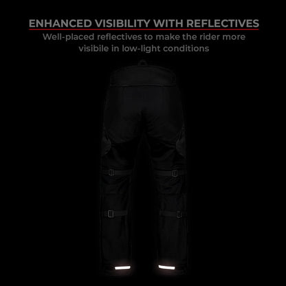 Motorcycle riding pants black - cordura, mesh, ripstop 