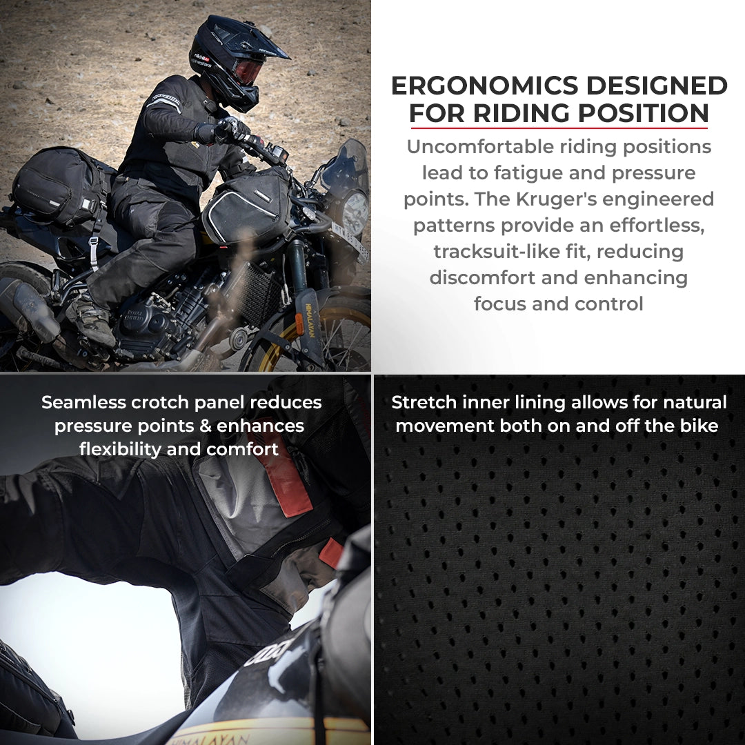 Motorcycle riding pants black - cordura, mesh, ripstop 