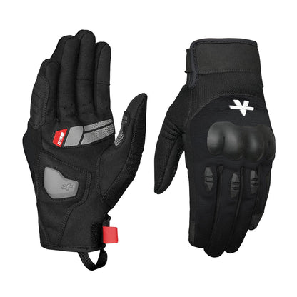 Motorcycle urban riding glove black - phone touch, lightweight, all day comfort