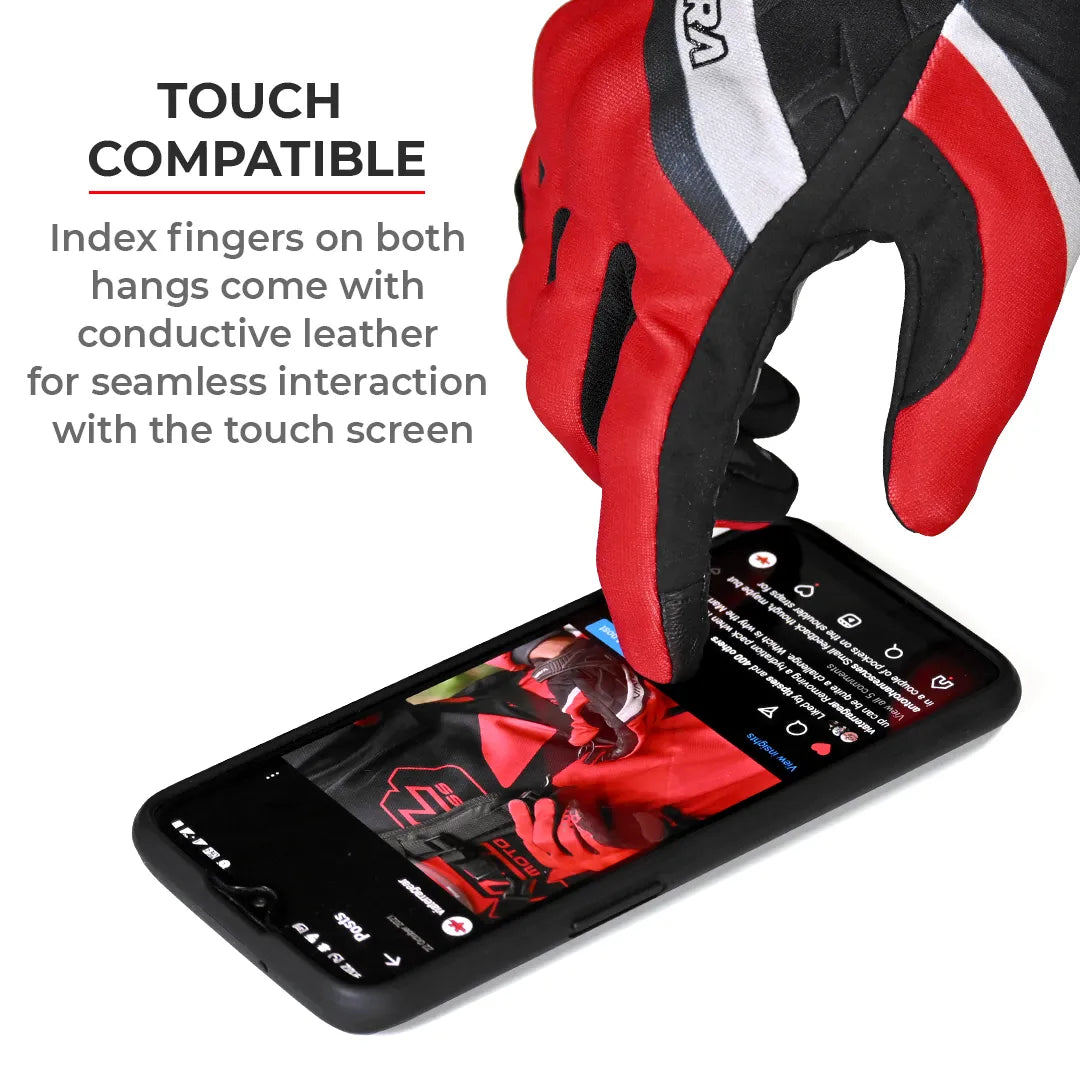 motorcycle short cuff off roading gloves green black - mesh - Trail gloves 