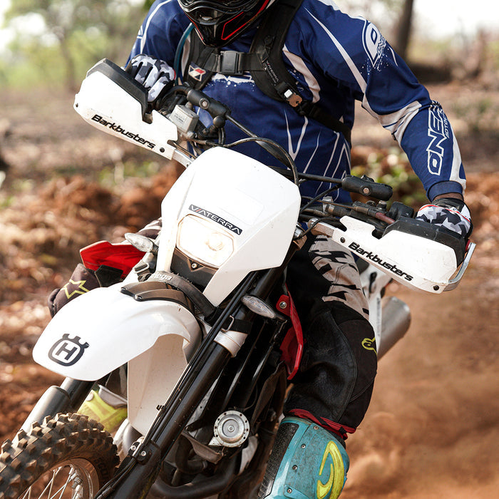 motorcycle short cuff off roading gloves green black - mesh - Trail gloves 