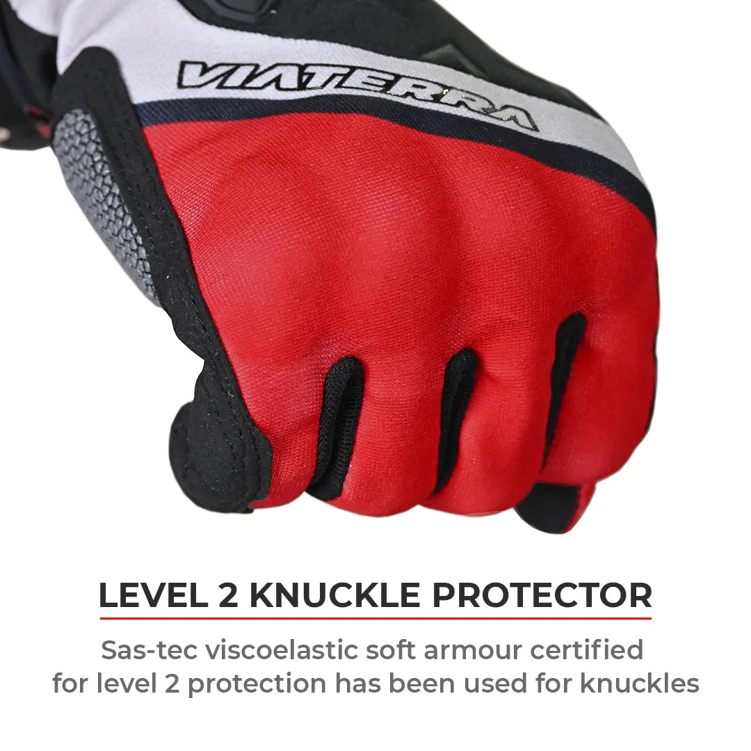 motorcycle short cuff off roading gloves green black - mesh - Trail gloves 