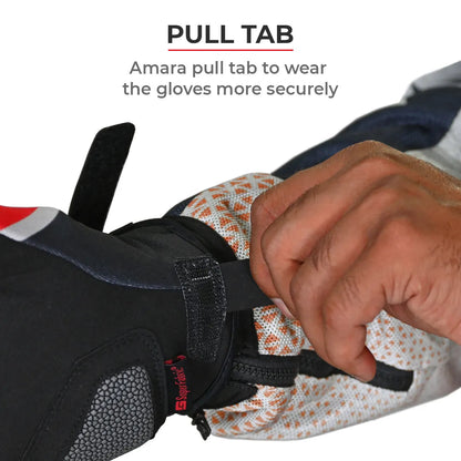 motorcycle short cuff off roading gloves green black - mesh - Trail gloves 